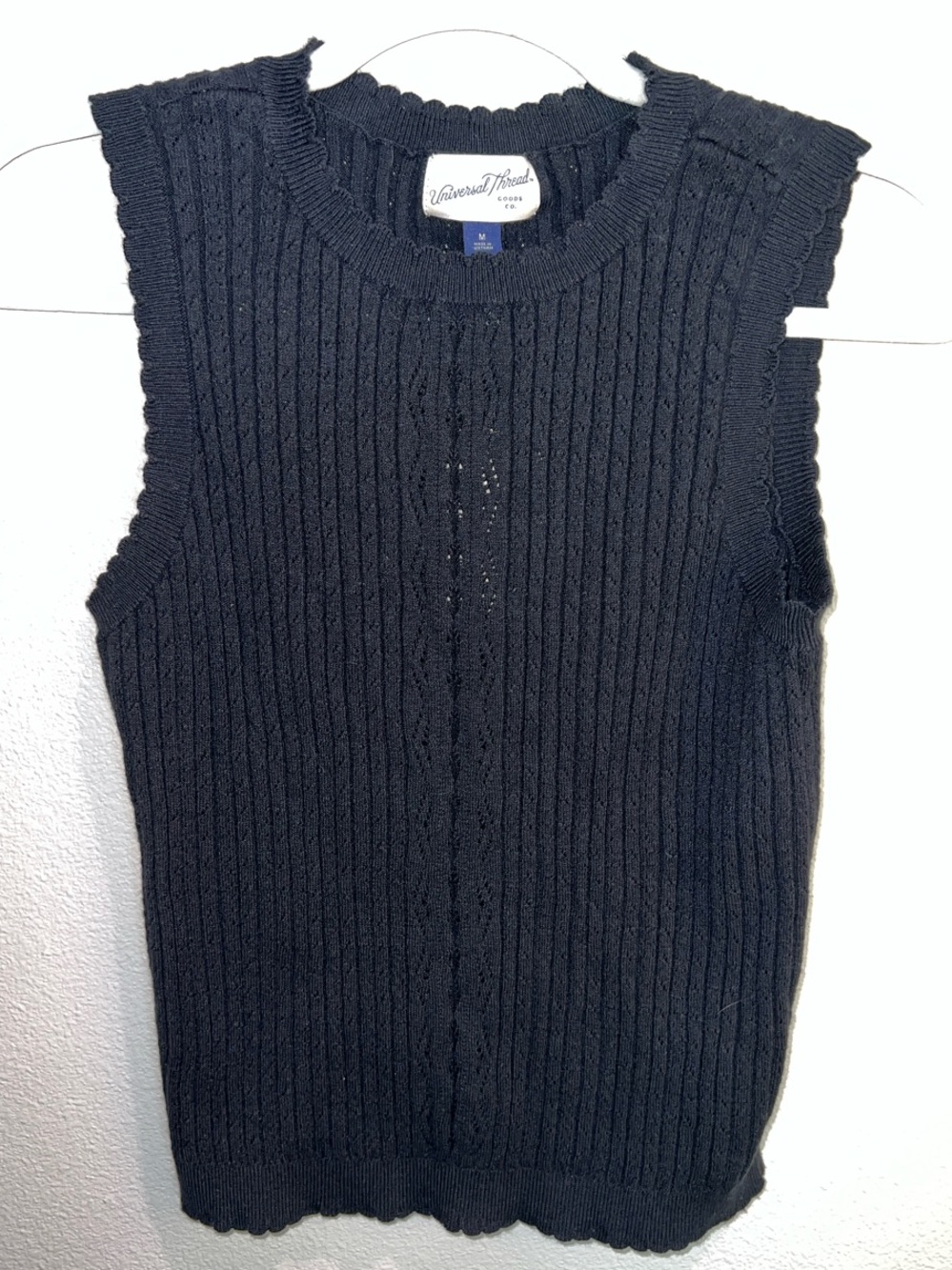 Universal Thread Black Ribbed Sleeveless Knit Top- Medium NWT - Picture 5 of 5